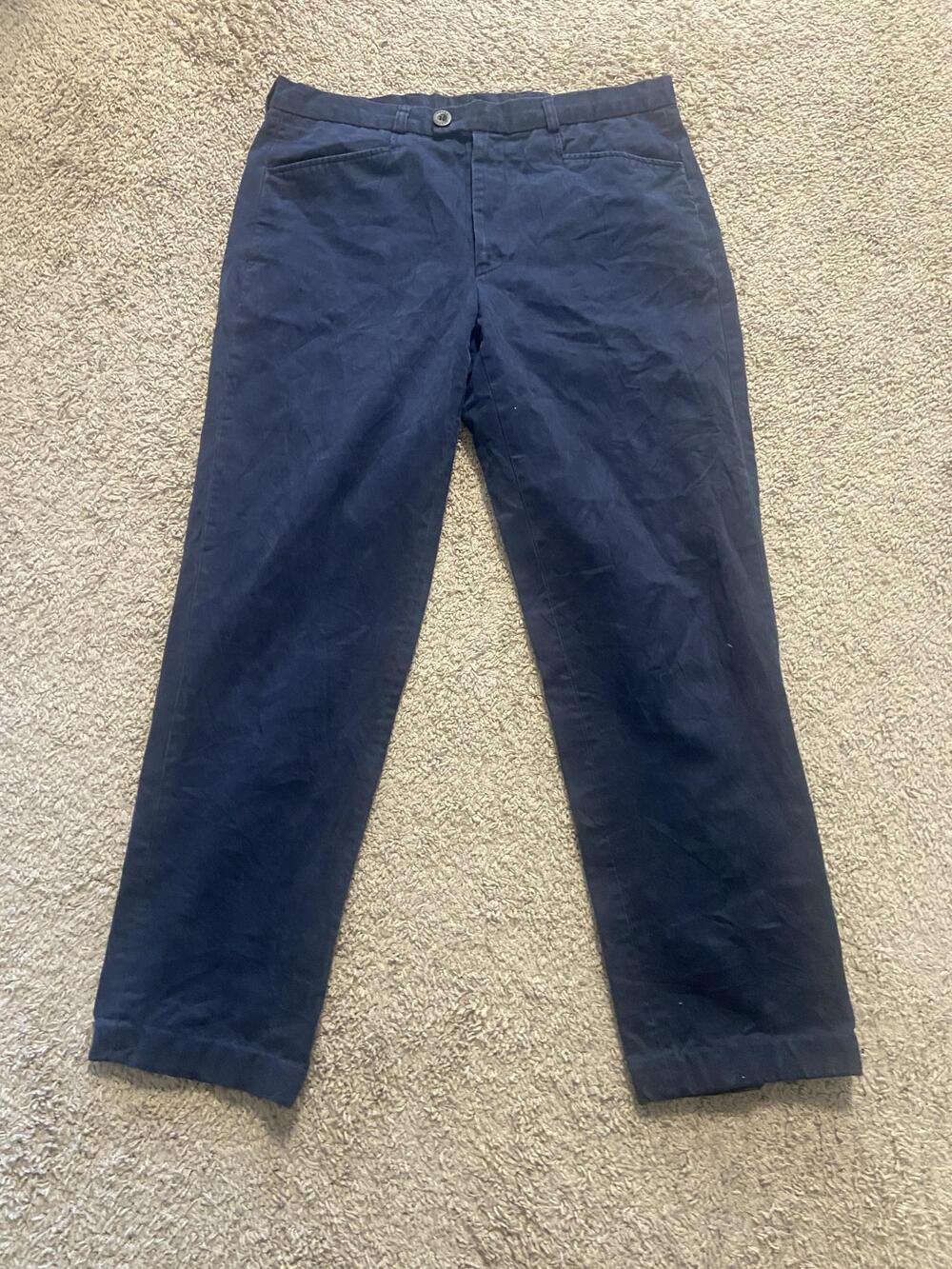 Peter Murray Pants Mens 32x27 Blue Chino Flat Front Straight Leg Casual Pockets